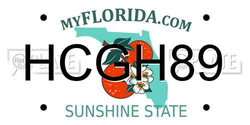 HCGH89 Florida License Plate
