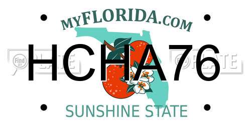 HCHA76 Florida License Plate