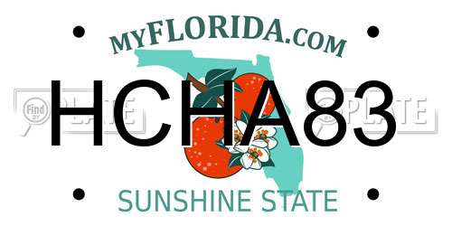 HCHA83 Florida License Plate