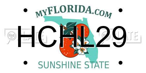 HCHL29 Florida License Plate
