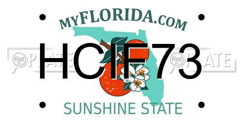 HCIF73 Florida License Plate