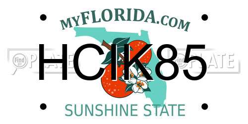 HCIK85 Florida License Plate