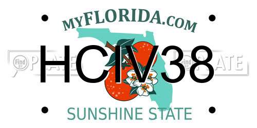 HCIV38 Florida License Plate