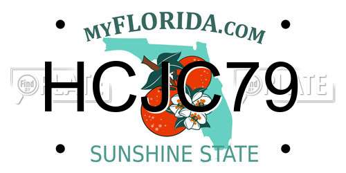 HCJC79 Florida License Plate