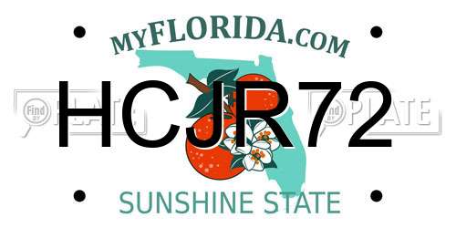HCJR72 Florida License Plate