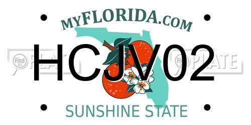 HCJV02 Florida License Plate
