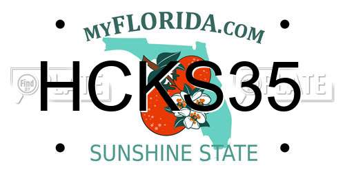 HCKS35 Florida License Plate