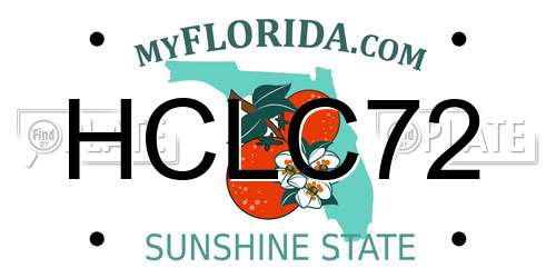 HCLC72 Florida License Plate