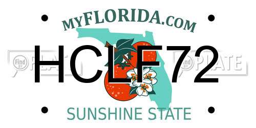 HCLF72 Florida License Plate