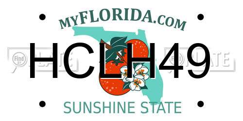 HCLH49 Florida License Plate