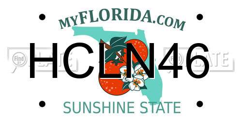 HCLN46 Florida License Plate