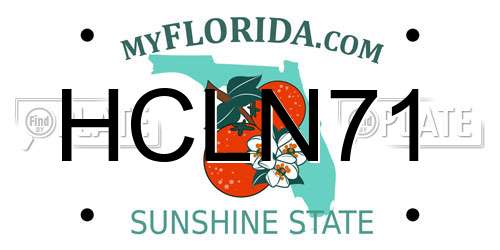 HCLN71 Florida License Plate