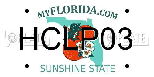 HCLP03 Florida License Plate