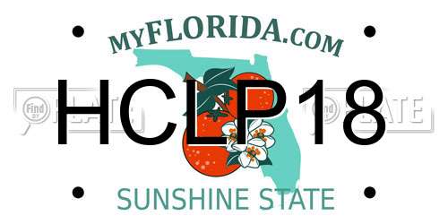 HCLP18 Florida License Plate