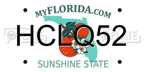 HCLQ52 Florida License Plate
