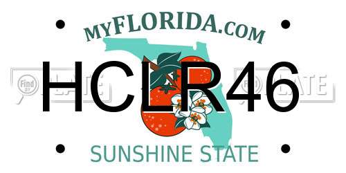 HCLR46 Florida License Plate