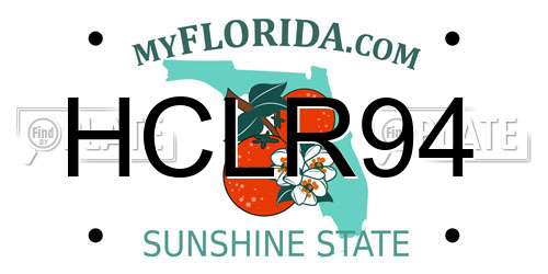 HCLR94 Florida License Plate