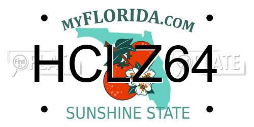 HCLZ64 Florida License Plate