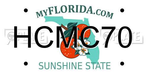 HCMC70 Florida License Plate