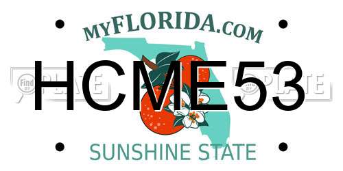 HCME53 Florida License Plate