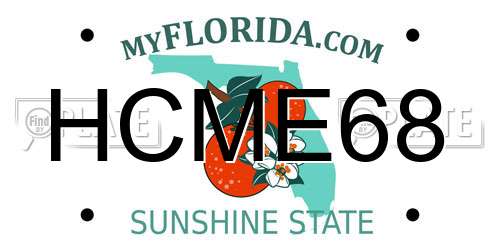 HCME68 Florida License Plate