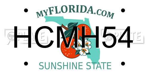 HCMH54 Florida License Plate
