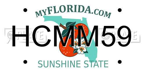 HCMM59 Florida License Plate
