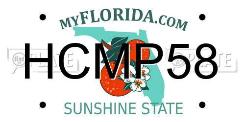 HCMP58 Florida License Plate
