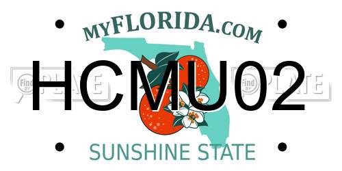 HCMU02 Florida License Plate