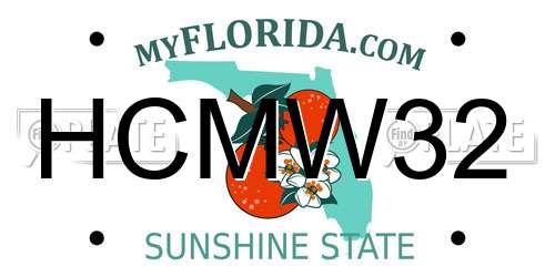 HCMW32 Florida License Plate