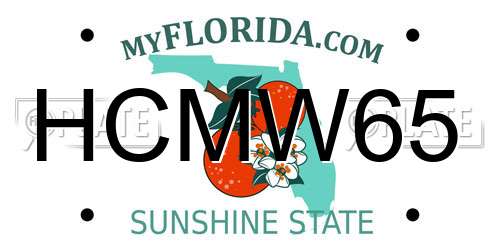 HCMW65 Florida License Plate