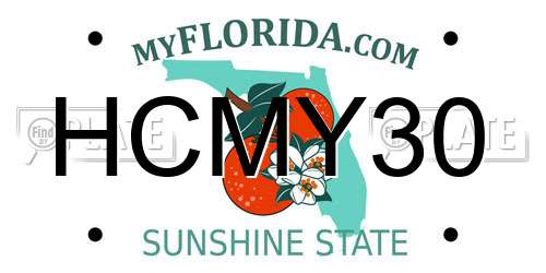 HCMY30 Florida License Plate