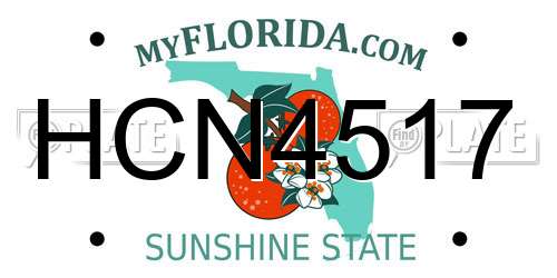 HCN4517 Florida License Plate