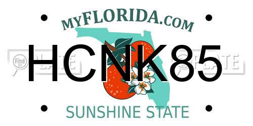 HCNK85 Florida License Plate