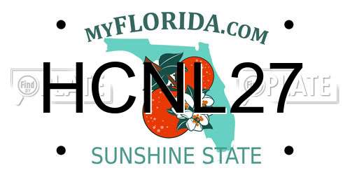 HCNL27 Florida License Plate