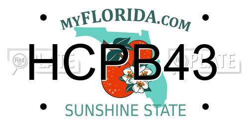 HCPB43 Florida License Plate