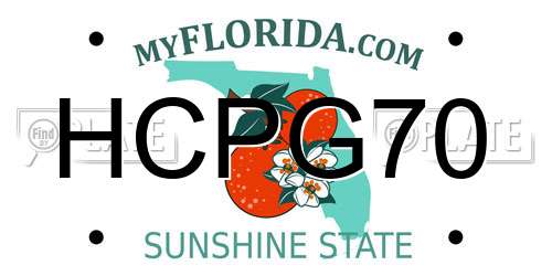 HCPG70 Florida License Plate