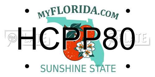 HCPP80 Florida License Plate