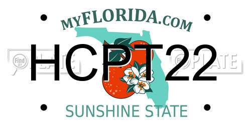 HCPT22 Florida License Plate