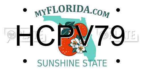 HCPV79 Florida License Plate