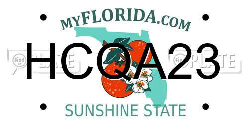 HCQA23 Florida License Plate
