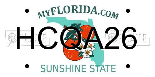 HCQA26 Florida License Plate