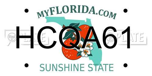 HCQA61 Florida License Plate