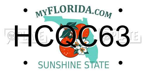 HCQC63 Florida License Plate