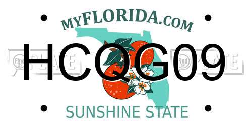 HCQG09 Florida License Plate