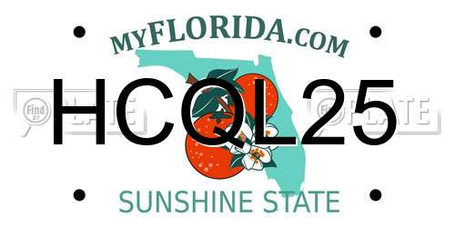 HCQL25 Florida License Plate