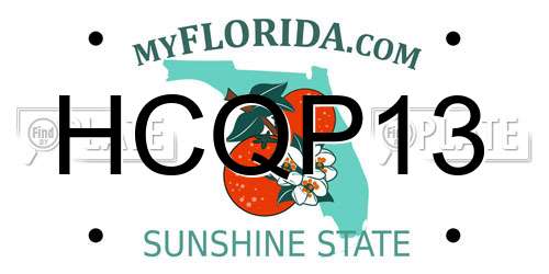 HCQP13 Florida License Plate