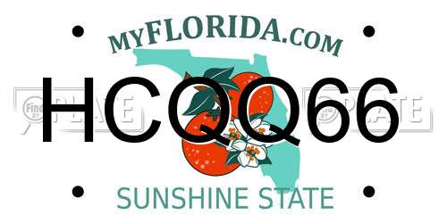 HCQQ66 Florida License Plate