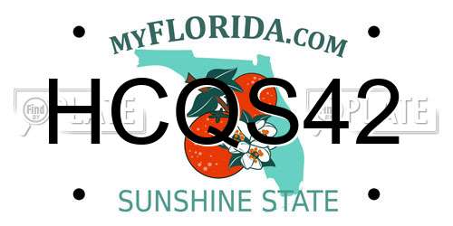 HCQS42 Florida License Plate