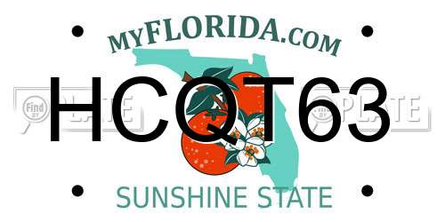 HCQT63 Florida License Plate
